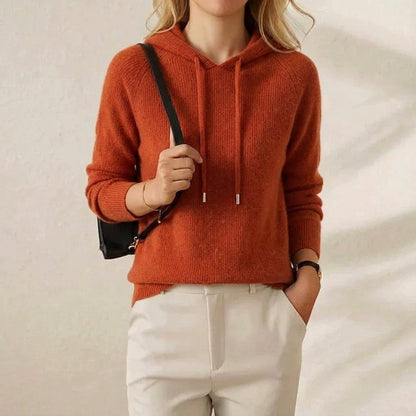 Sondra – Knit Hooded Jumper with Drawstring