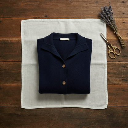 Blanche – Collared Button-Up Knit Cardigan