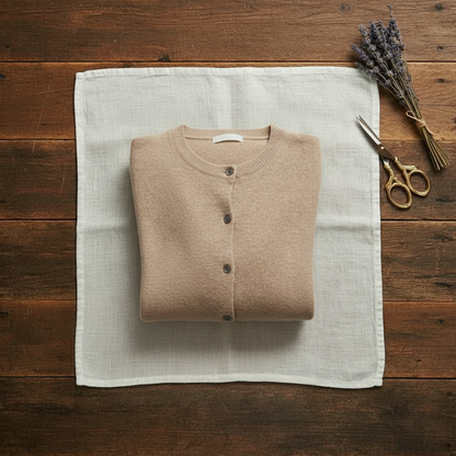 Cassandra – Crew Neck Button Knit Cardigan
