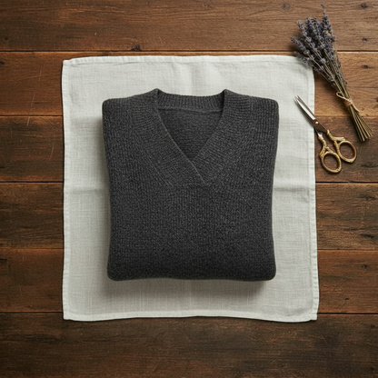Nola – Ribbed V-Neck Knit Jumper