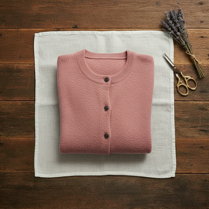 Cassandra – Crew Neck Button Knit Cardigan
