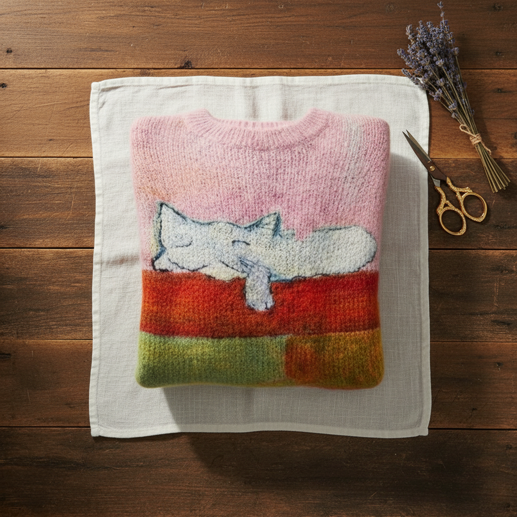 Phyllis – Artistic Print Knit Jumper