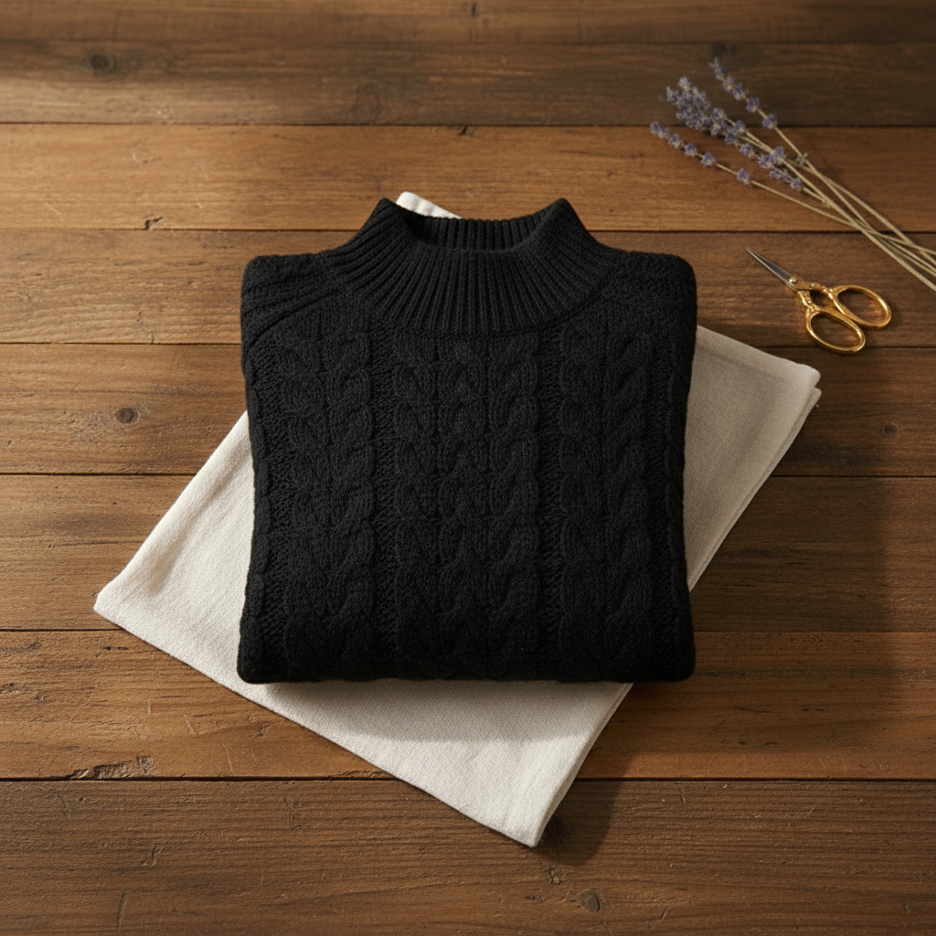 Maureen – Cable Knit Turtleneck Jumper