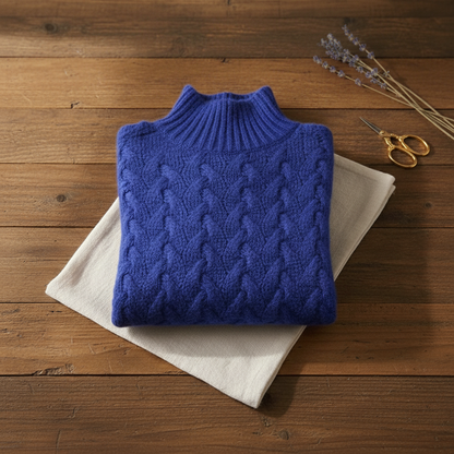 Maureen – Cable Knit Turtleneck Jumper