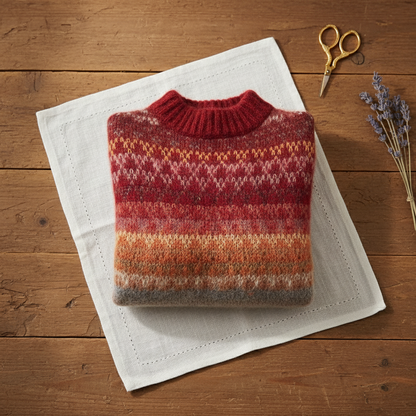 Rita – Fair Isle Turtleneck Knit Jumper