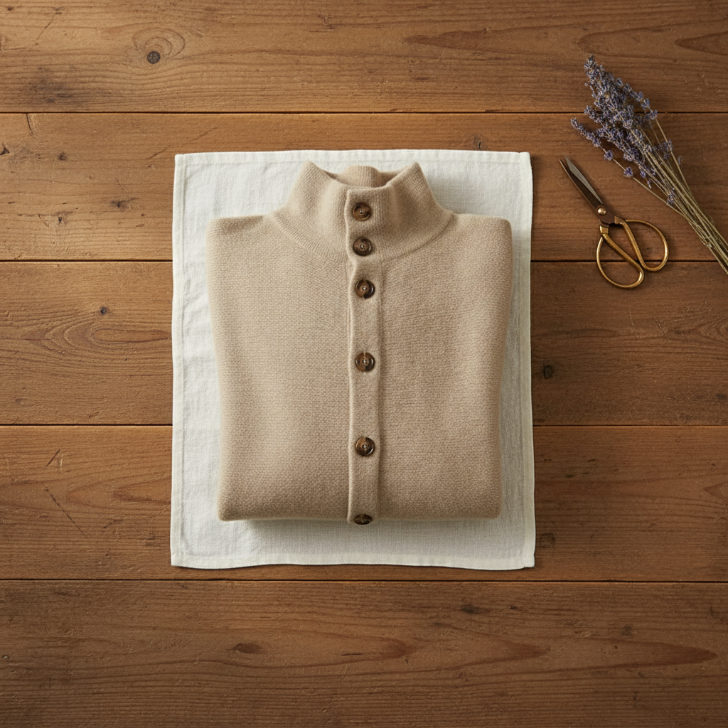 Zelma – Button-Up Mock Neck Knit Cardigan
