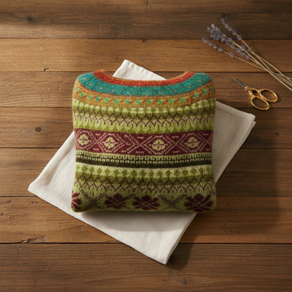 Idelle – Fair Isle Knit Jumper with Tribal Pattern
