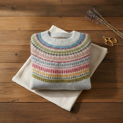 Rose – Fair Isle Stripe Knit Jumper