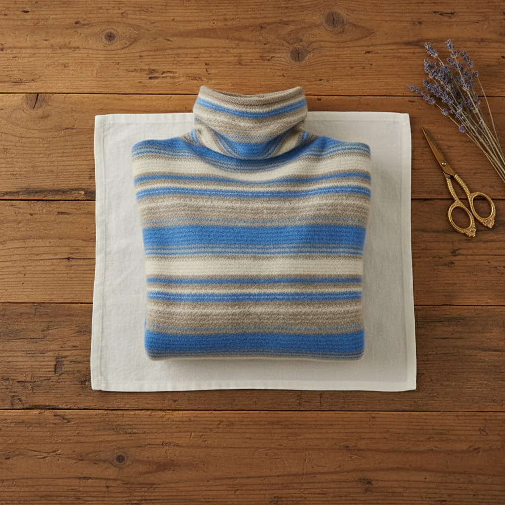 Marcella – Striped Turtleneck Knit Jumper