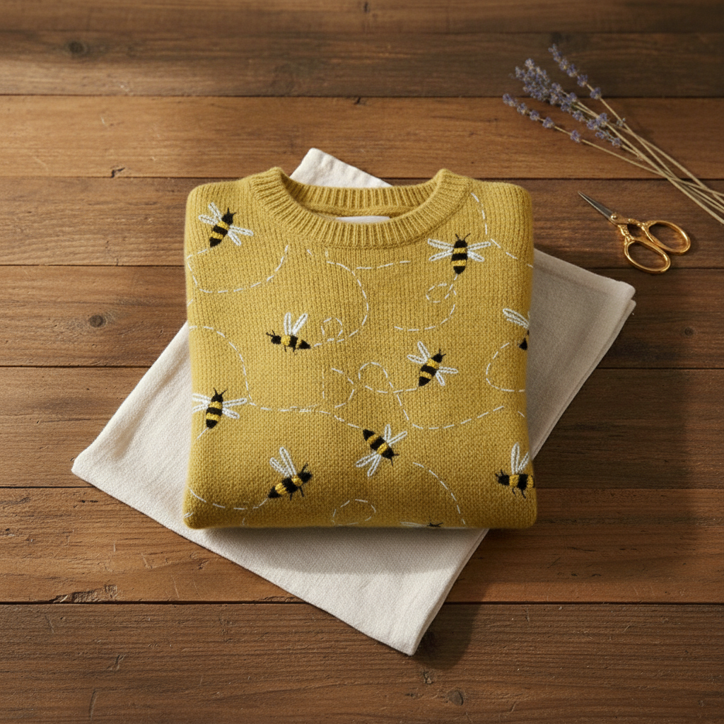 Rosemary – Bee Print Knit Jumper