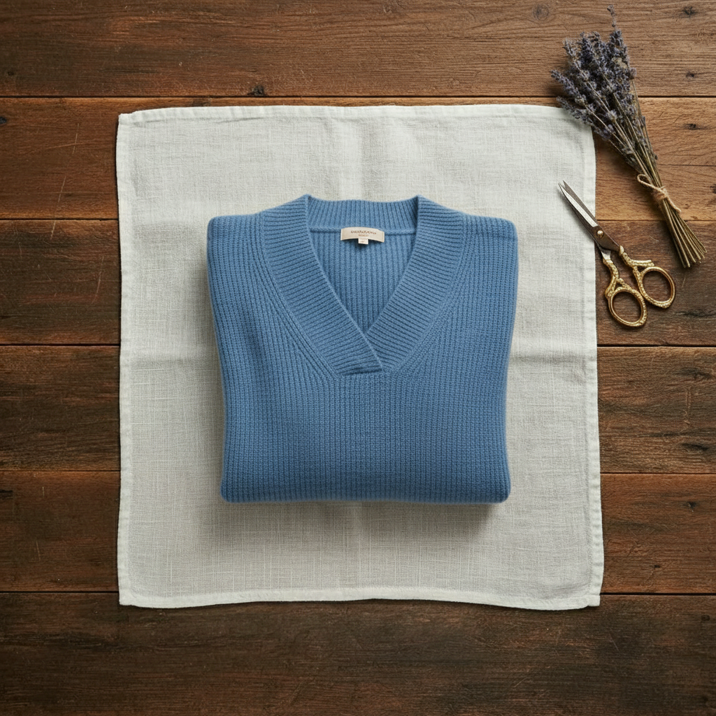 Nola – Ribbed V-Neck Knit Jumper