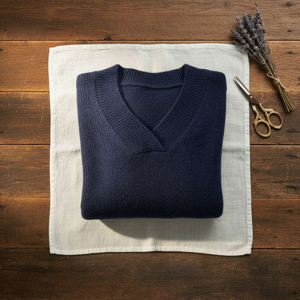 Nola – Ribbed V-Neck Knit Jumper