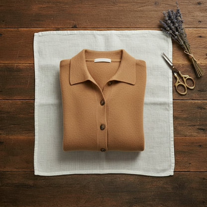 Blanche – Collared Button-Up Knit Cardigan