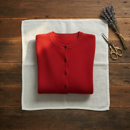 Cassandra – Crew Neck Button Knit Cardigan