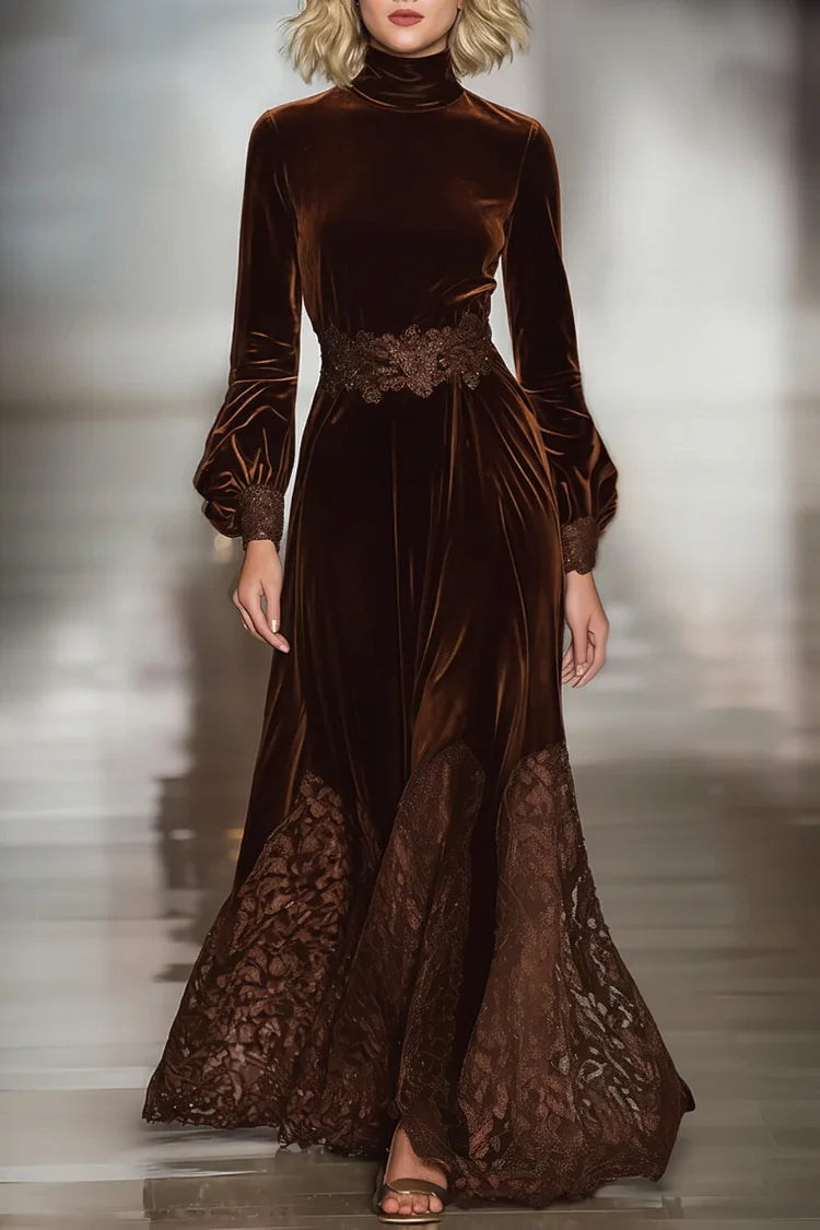 Dahliana | Suede-Look Maxi Dress