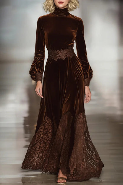 Dahliana | Suede-Look Maxi Dress