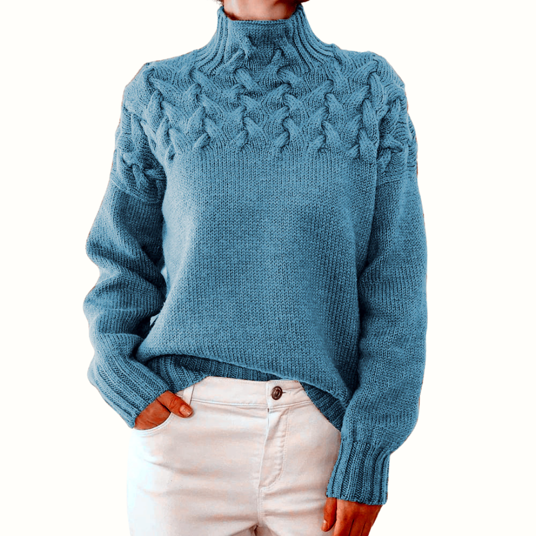 Myra – Cable Knit Turtleneck Jumper