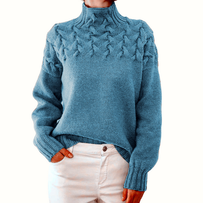Myra – Cable Knit Turtleneck Jumper