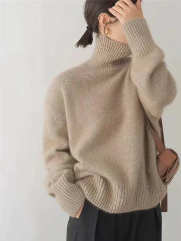 Merle – Oversized Turtleneck Knit Jumper