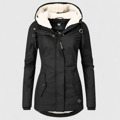 Tracy – Fleece-Lined Hooded Winter Jacket