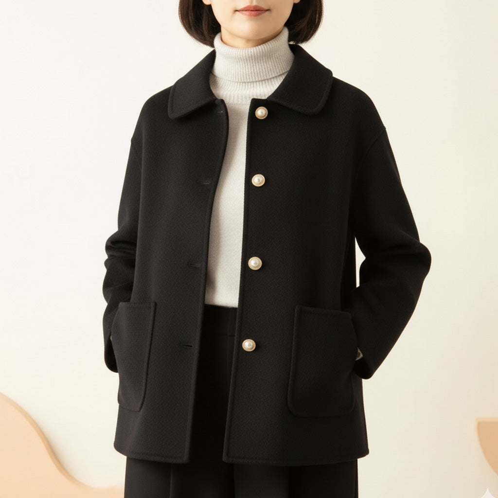 Danielle – Elegant Pearl Button Jacket