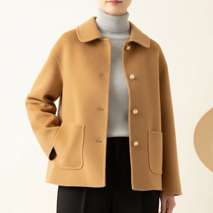 Danielle – Elegant Pearl Button Jacket