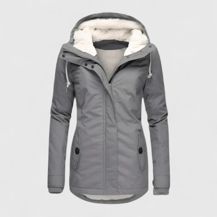 Tracy – Fleece-Lined Hooded Winter Jacket