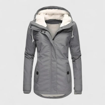 Tracy – Fleece-Lined Hooded Winter Jacket