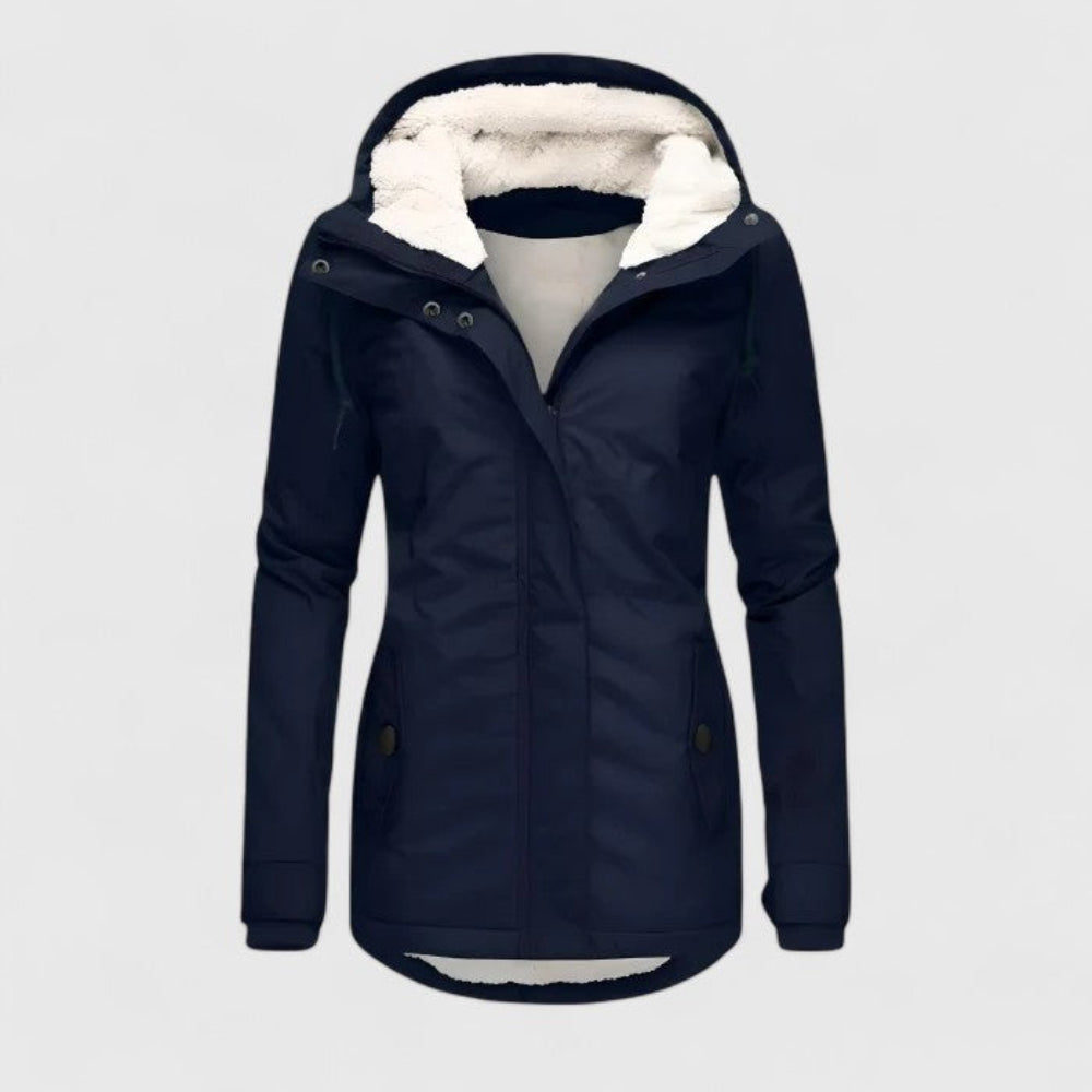 Tracy – Fleece-Lined Hooded Winter Jacket