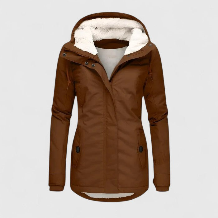 Tracy – Fleece-Lined Hooded Winter Jacket