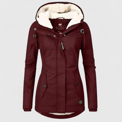 Tracy – Fleece-Lined Hooded Winter Jacket