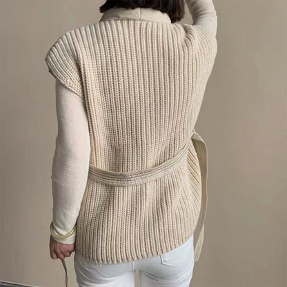 Angelique – Soft Belted Wrap Puffer Vest