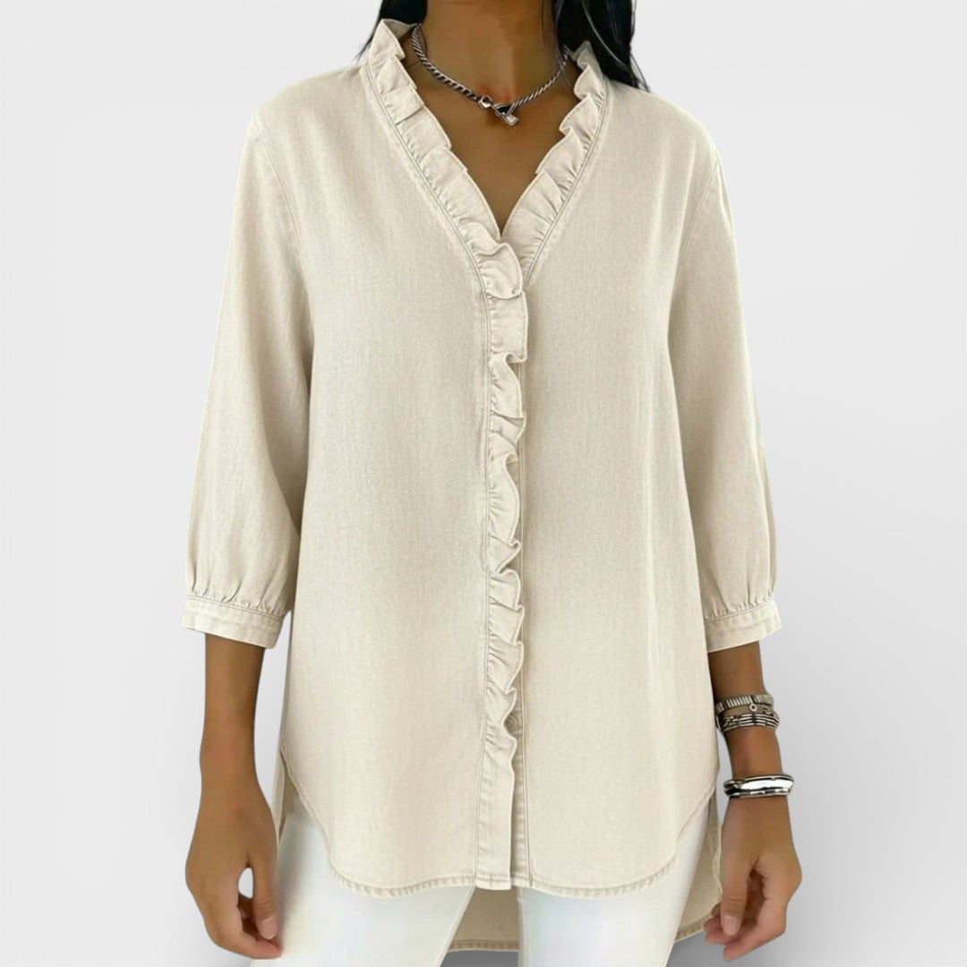 Candace | Elegant Ruffled Blouse