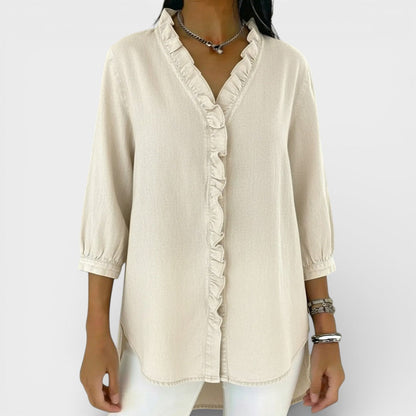 Candace | Elegant Ruffled Blouse