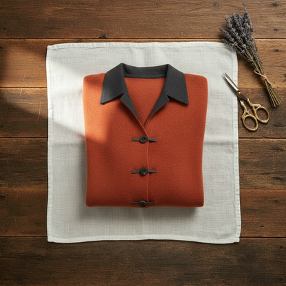 Sonia – Collared Cardigan with Toggle Buttons
