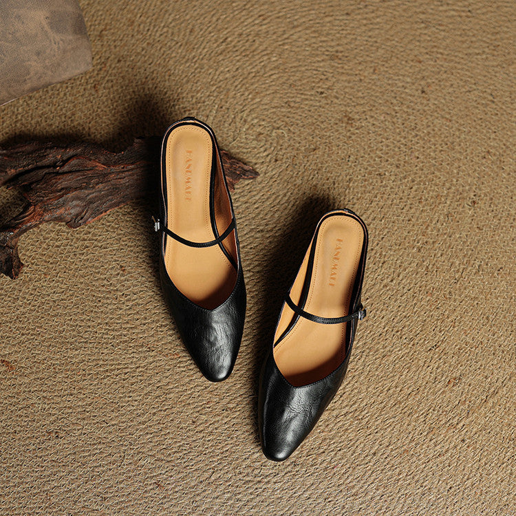 Wilhelmina | Smooth Slip-On Mules