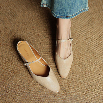 Wilhelmina | Smooth Slip-On Mules