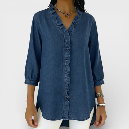Candace | Elegant Ruffled Blouse