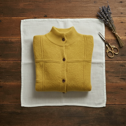 Erin – Mock Neck Button-Up Knit Cardigan