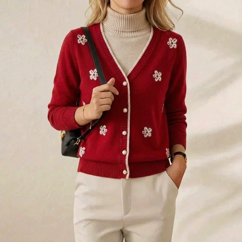 Dolores – Floral Embroidered Knit Cardigan