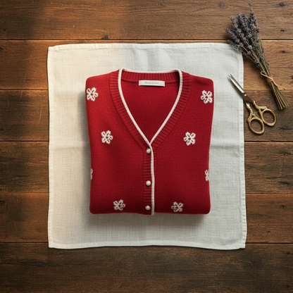 Dolores – Floral Embroidered Knit Cardigan