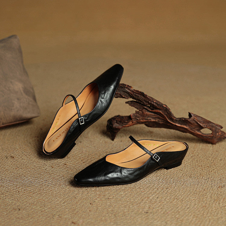 Wilhelmina | Smooth Slip-On Mules