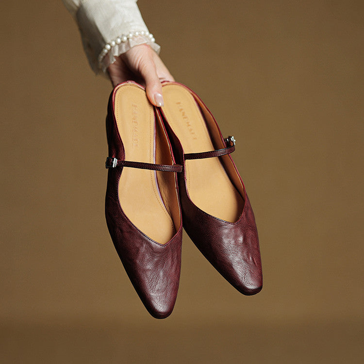 Wilhelmina | Smooth Slip-On Mules