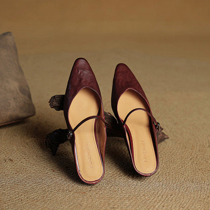 Wilhelmina | Smooth Slip-On Mules