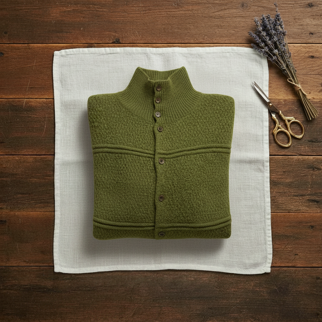 Erin – Mock Neck Button-Up Knit Cardigan