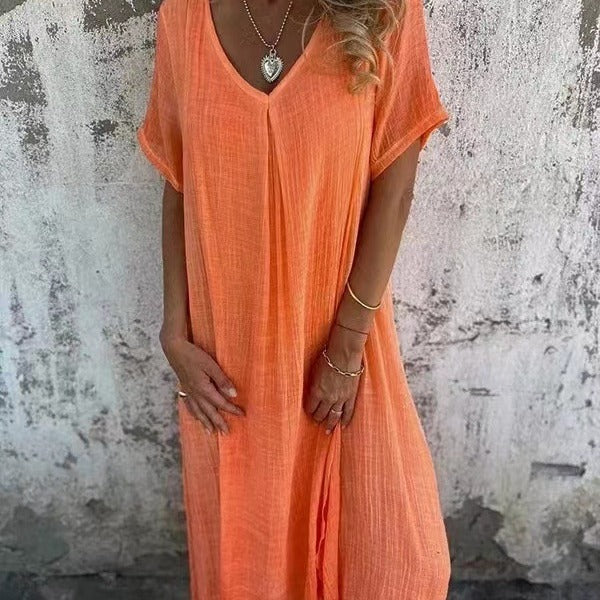 Sheba | Loose V-Neck Dress