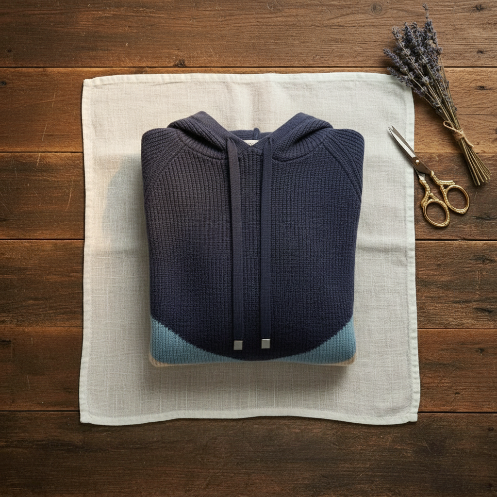 Jeanne – Colour-Block Hooded Knit Jumper