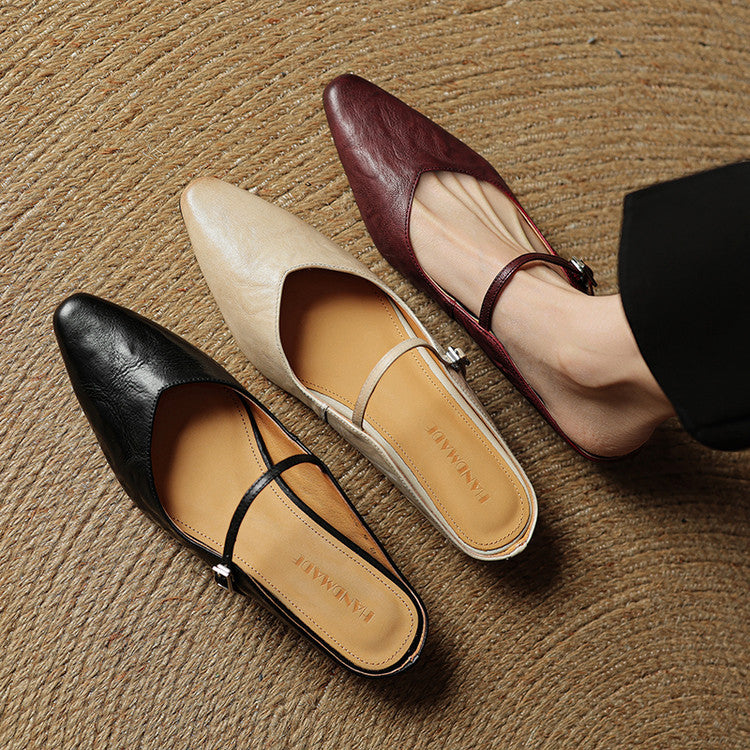 Wilhelmina | Smooth Slip-On Mules