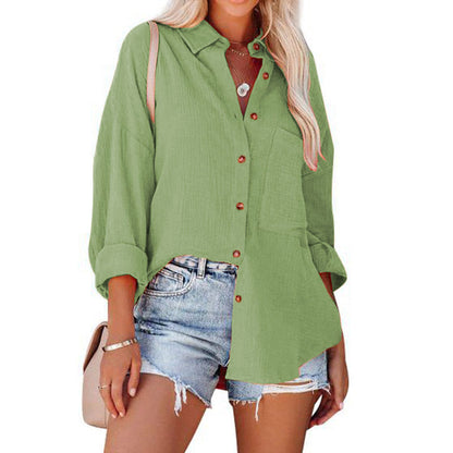 MADELYN | Casual Button Down Long Sleeve Blouse