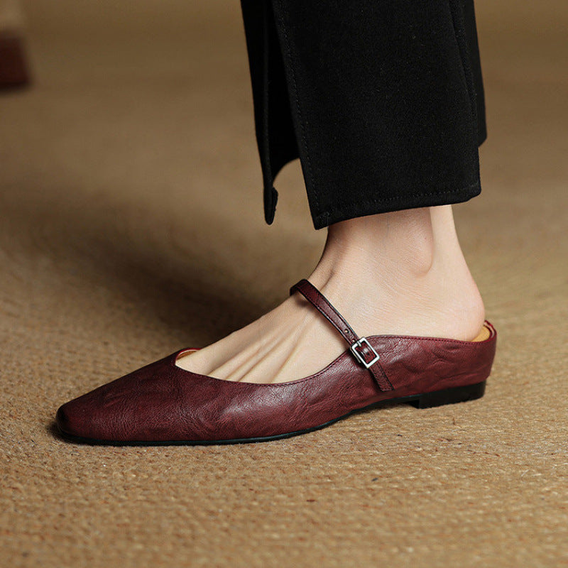 Wilhelmina | Smooth Slip-On Mules